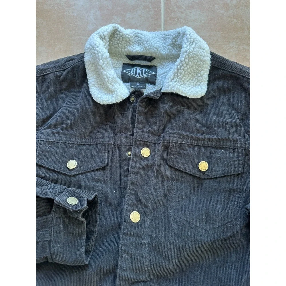 BKC NYC Black Corduroy‎ Men's size M Trucker jacket